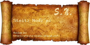 Steitz Noémi névjegykártya